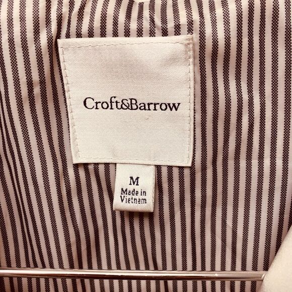 Croft and Barrow Womens Black Springtime Jacket Striped Interior | NWT | Medium - Picture 3 of 7